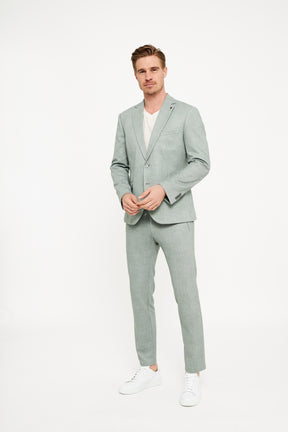 Mens Grey Jersey Houndstooth Two Piece Suit | Shop Mens Suits Online |  Steel and Jelly
